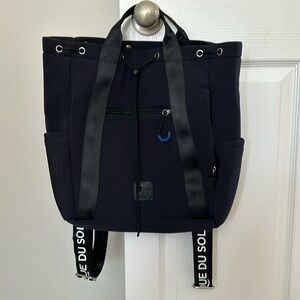 Cirque du Soleil black drawstring laptop backpack